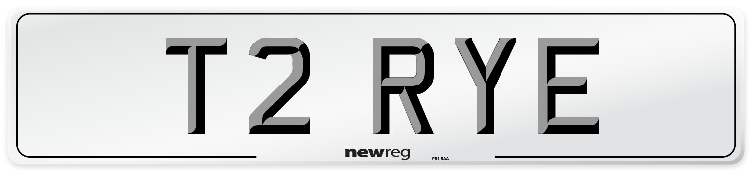 T2 RYE Number Plate from New Reg